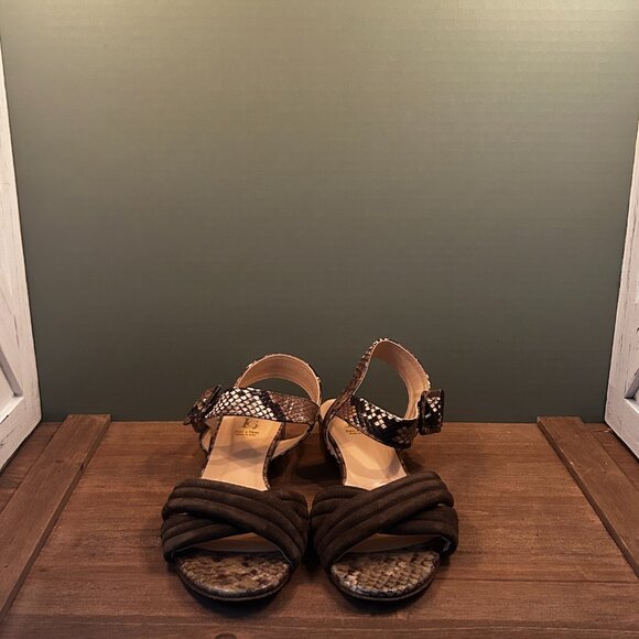 Luca Grossi Vera Cuoio Italian Animal Print Sandals Heels Size 40 - Picture 3 of 7